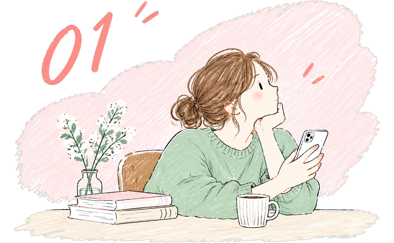 恋愛でスマホを見る女性